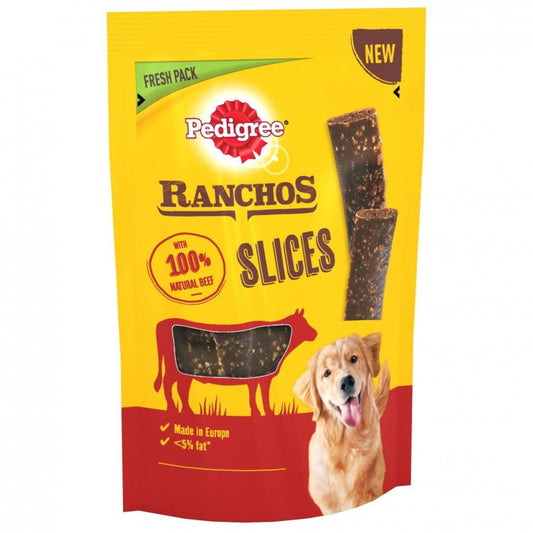 Pedigree Dog Ranchos Slices Natural Beef 60g (Box of 8)