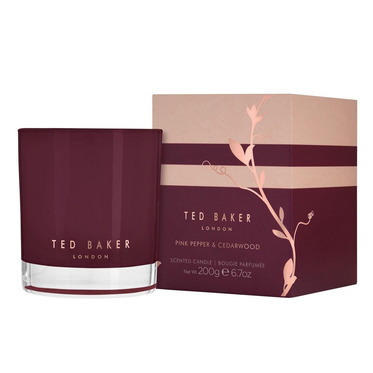 Ted Baker Scented Candle Pink Pepper & Cedarwood