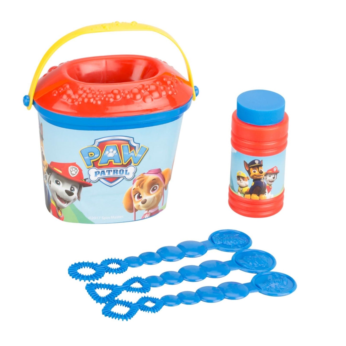 HTI Nickelodeon Paw Patrol Bubble Bucket 3 Bubble Wands Dip & Wave