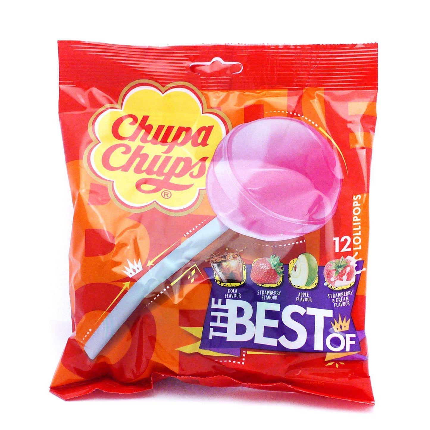 Chupa Chups Best Of Lollipops 144g (24 Packs of 12, Total 288)