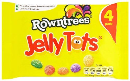 Rowntrees Jelly Tots (20 Packs of 4, Total 80)