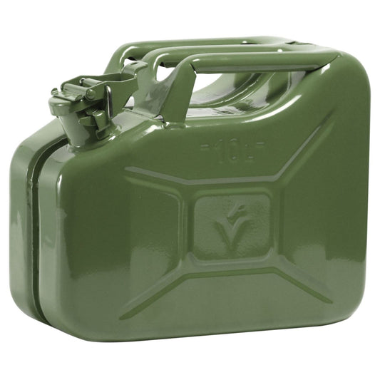 Jerry Can Green Metal Steel 10L