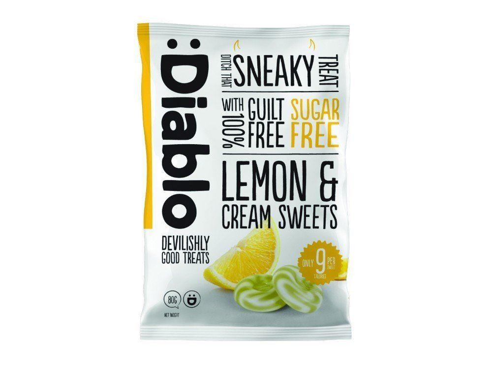 Diablo Sugar Free Lemon & Cream Sweet 75g (Box of 16)