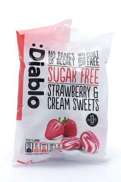 Diablo Sugar Free Strawberry & Cream Sweet 75g (Box of 16)