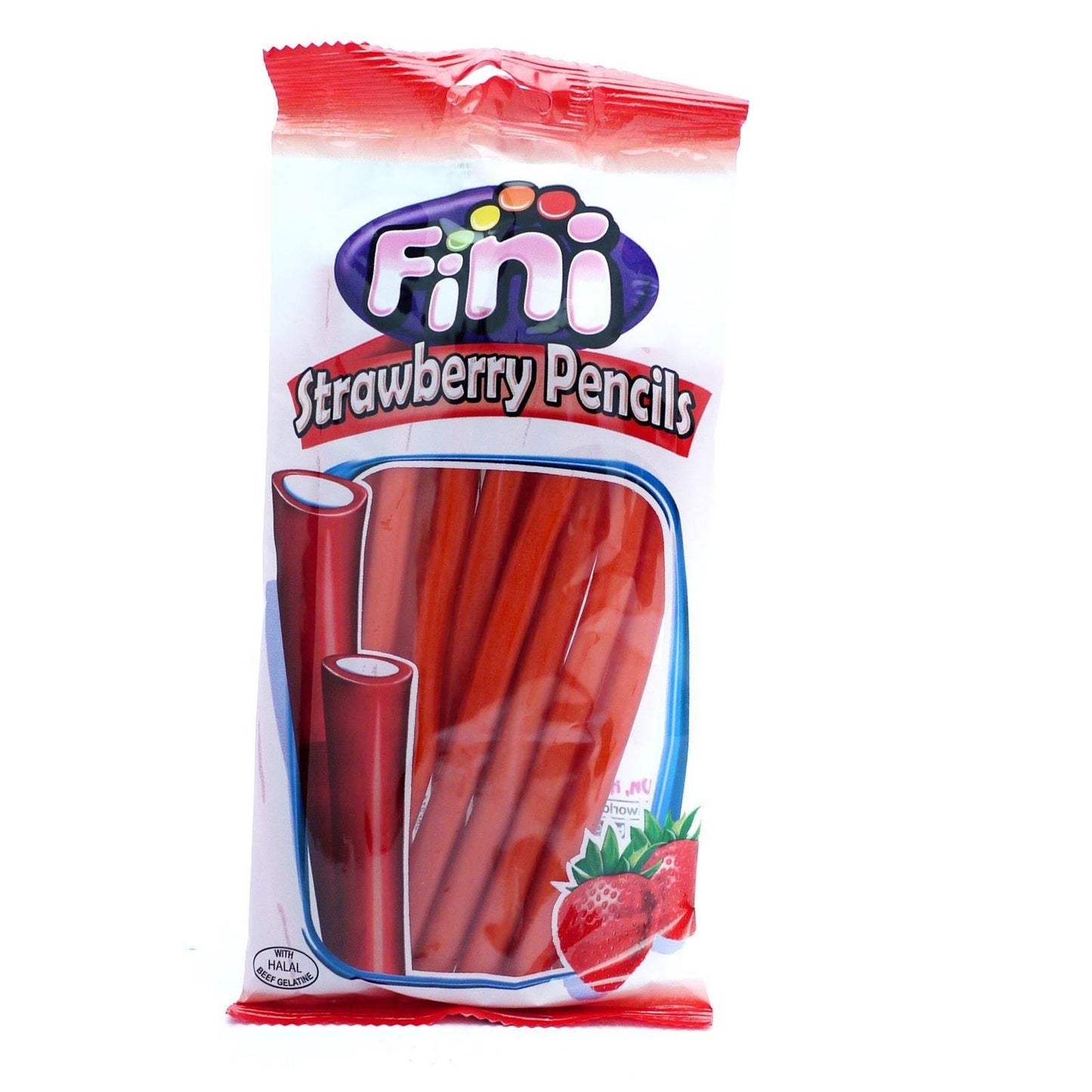 Fini Strawberry Pencils Soft Sweets 250g (Box of 20)