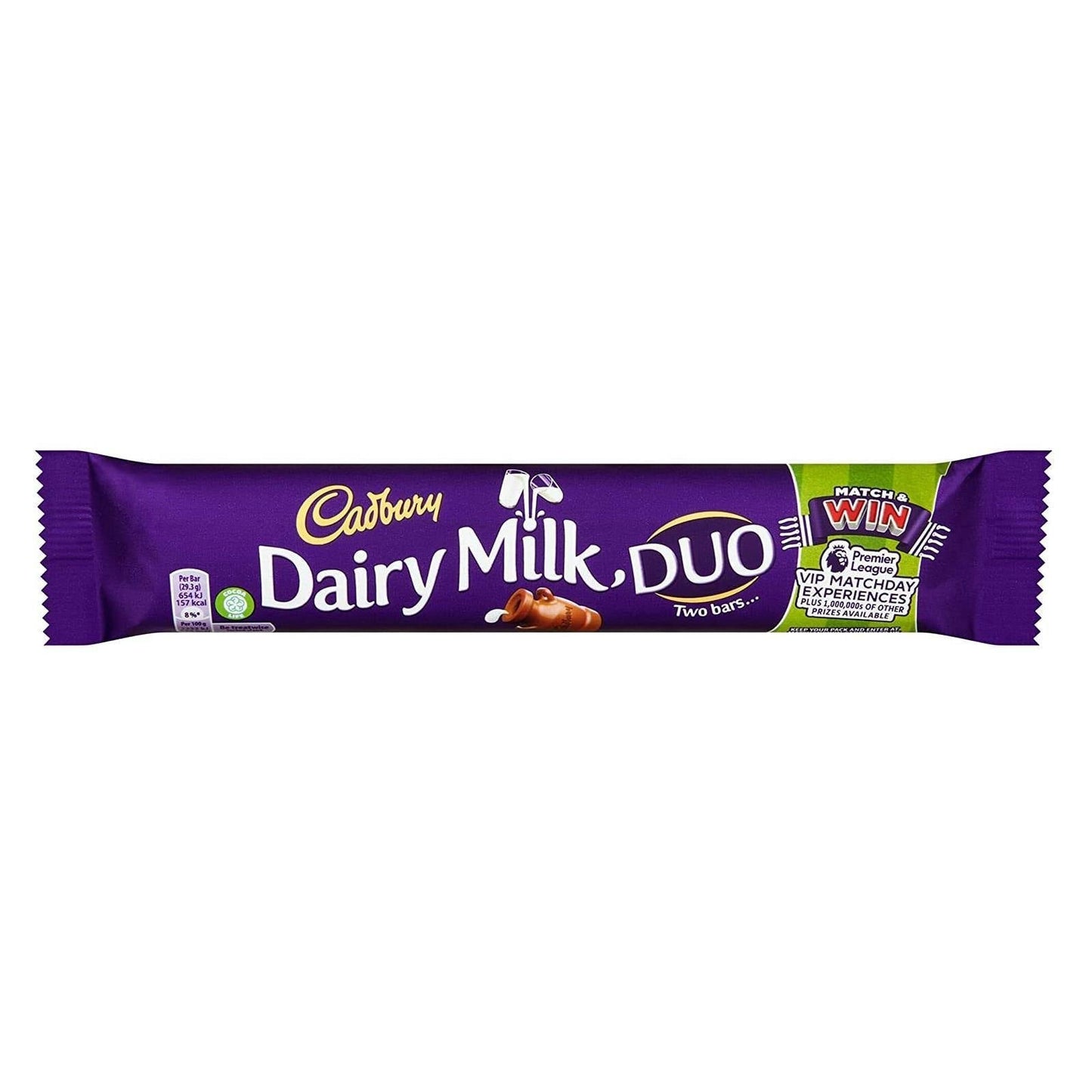 Cadbury Dairy Milk Chocolate Duo Bar 58.6g (Box of 36)