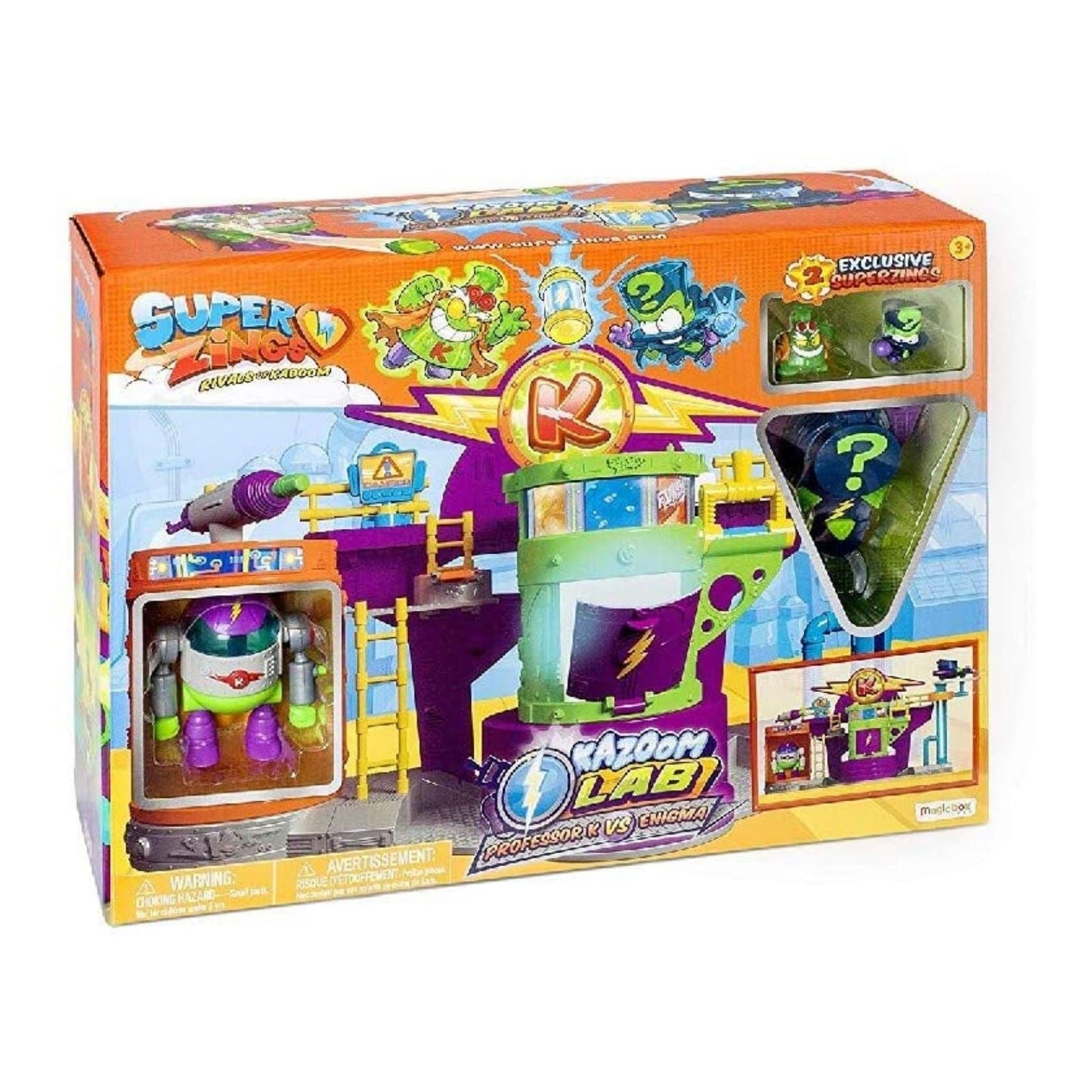 Super-Zings Kazoom Lab Battle Professor K Enigma Figures Play Set