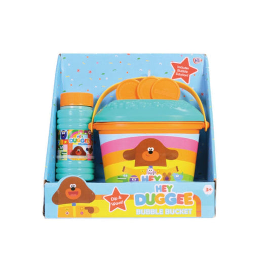 HTI Hey Duggee Bubble Bucket 3 Bubble Wands Dip & Wave