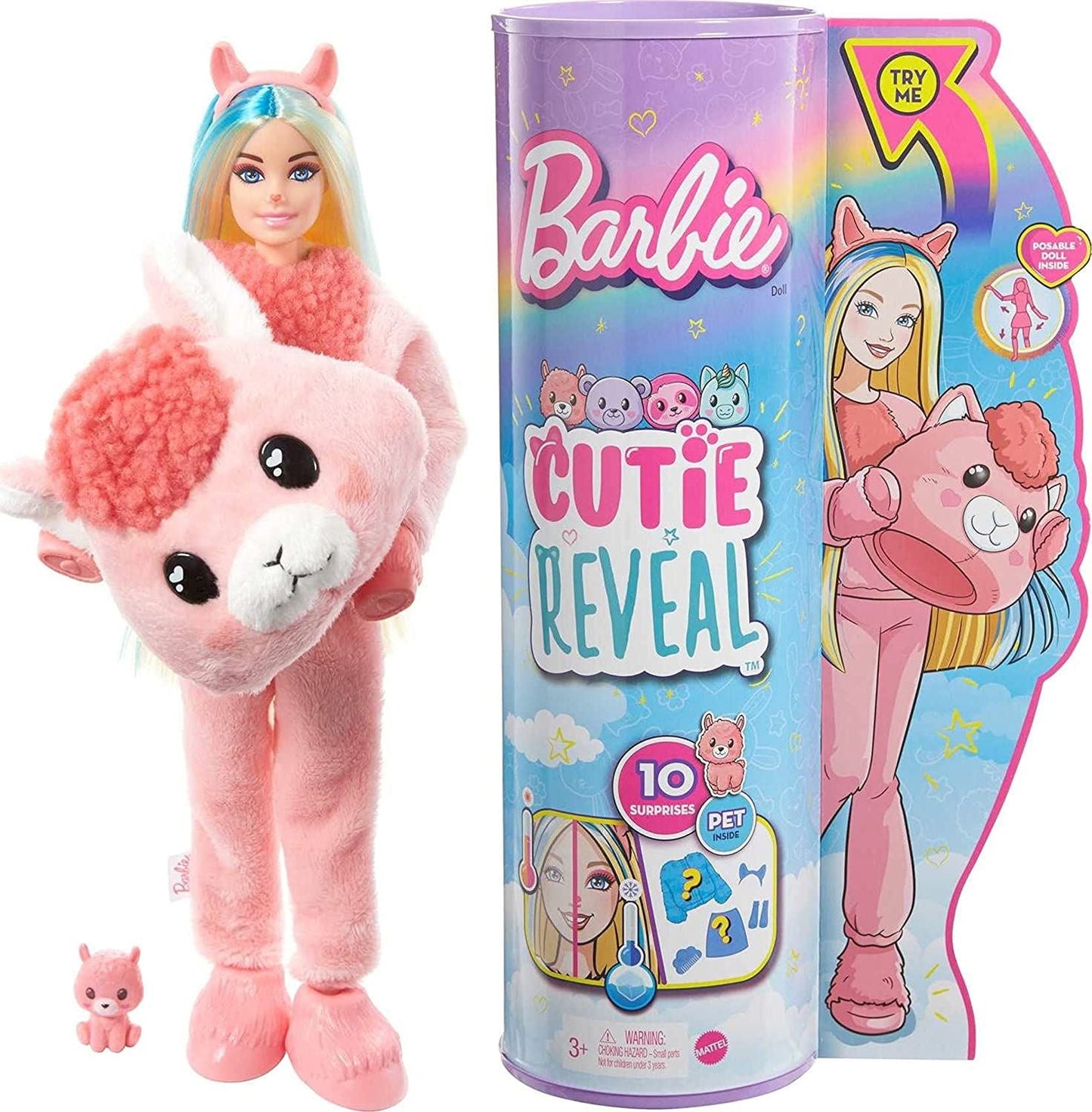 Barbie Cutie Reveal Doll with Llama Plush