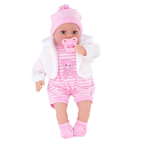 Baby Doll With Dummy & Sounds Pink