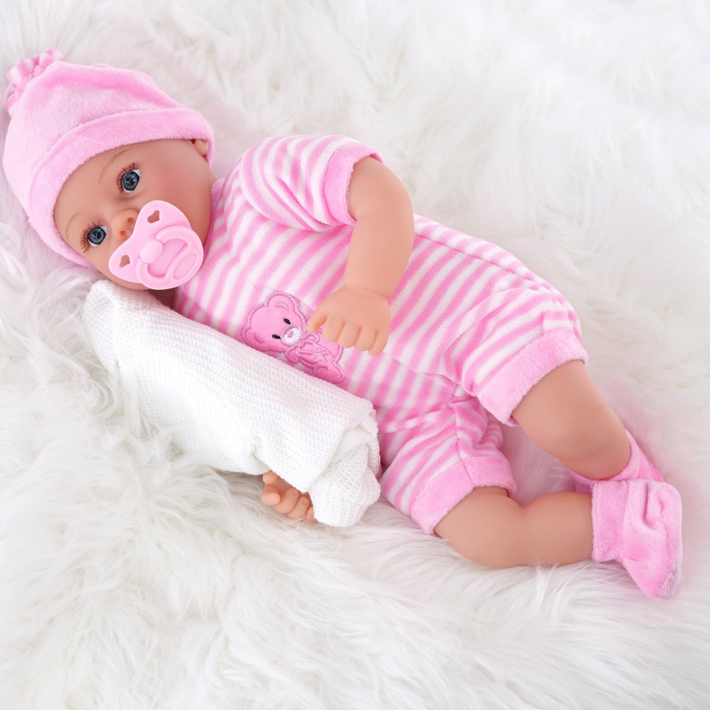 Baby Doll With Dummy & Sounds Pink