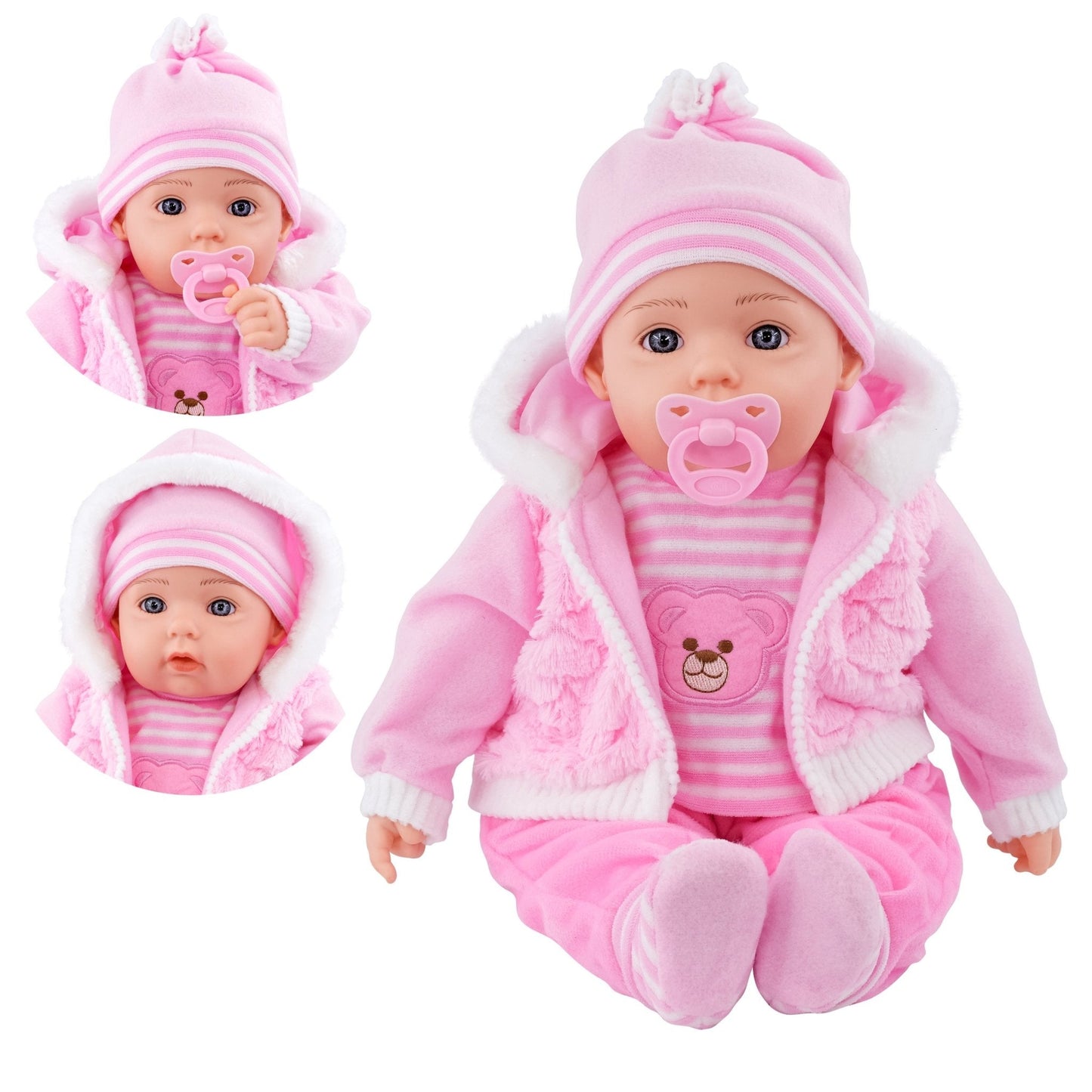 Baby Pink Bibi Baby Doll Toy With Dummy & Sounds