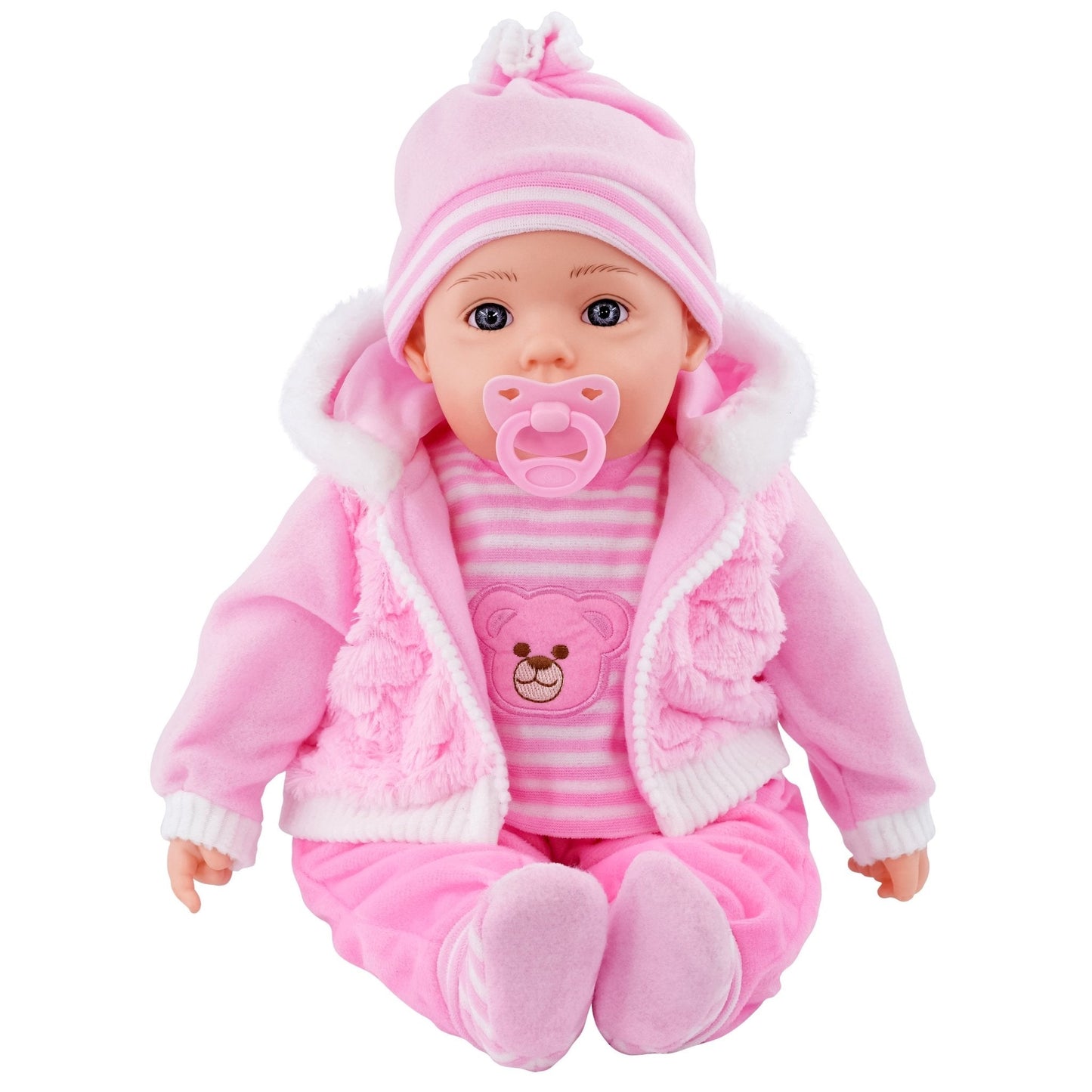 Baby Pink Bibi Baby Doll Toy With Dummy & Sounds