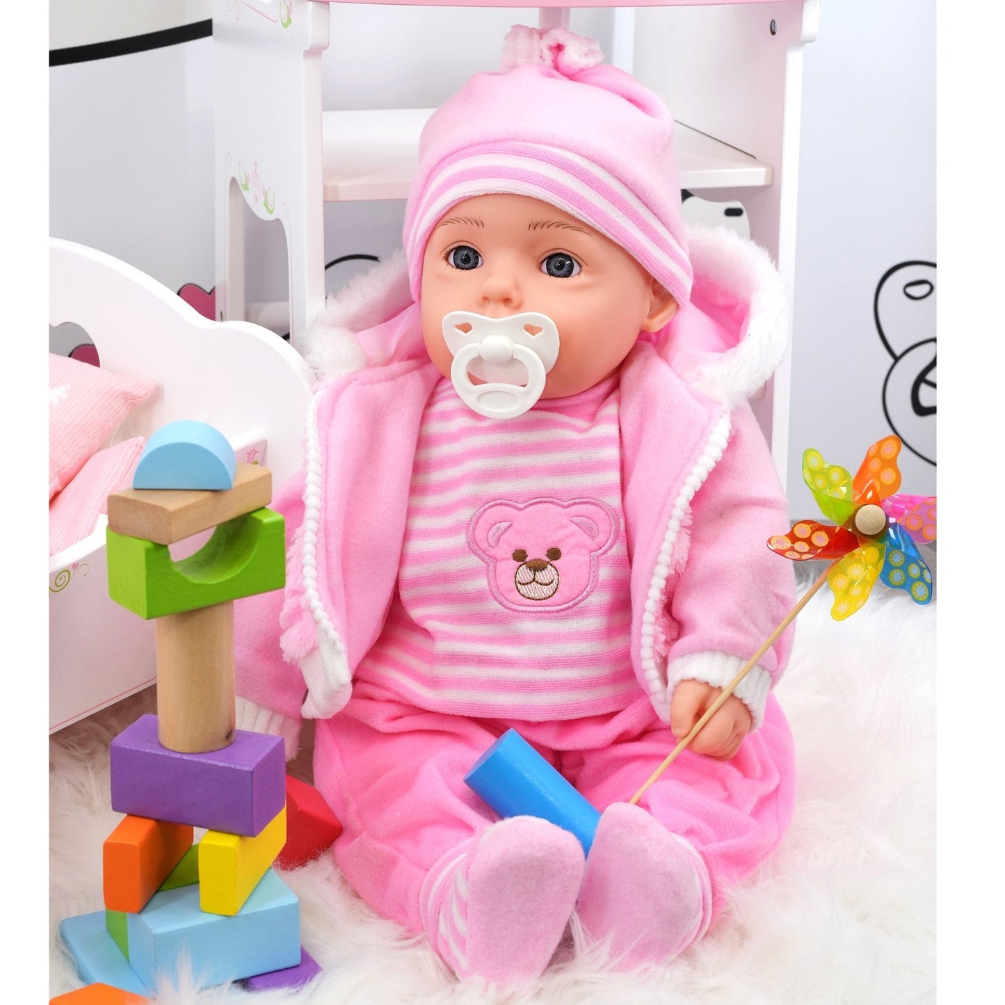 Baby Pink Bibi Baby Doll Toy With Dummy & Sounds