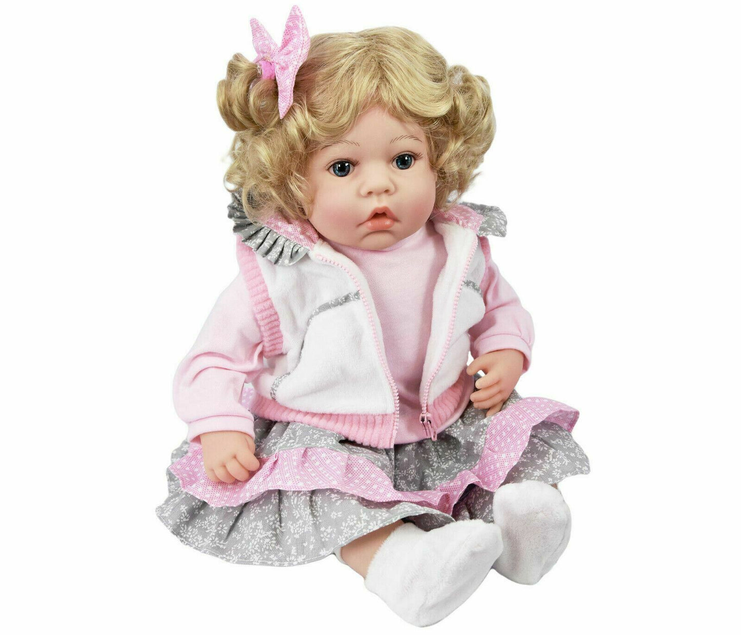 Baby Toddler Sitting Baby Doll with a white coat