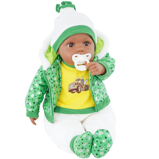 Bibi Black Boy Baby Doll Toy With Dummy & Sounds