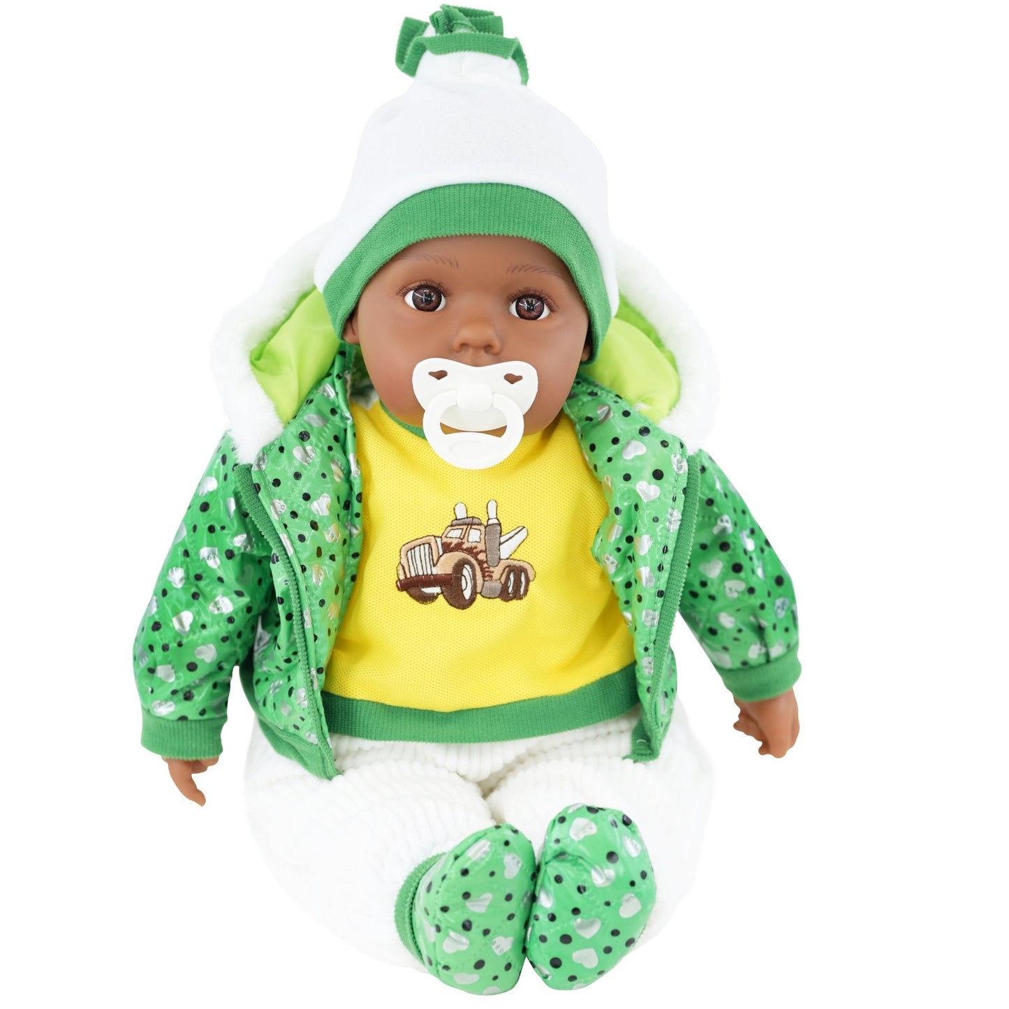 Bibi Black Boy Baby Doll Toy With Dummy & Sounds