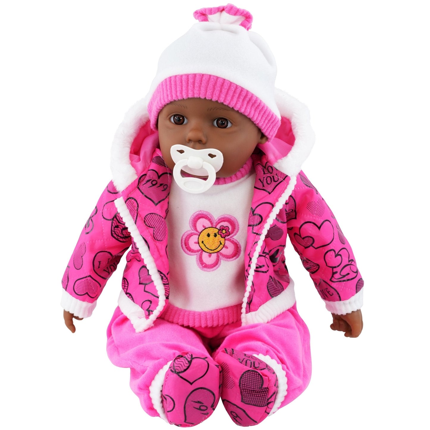 Bibi Black Girl Baby Doll Toy With Dummy & Sounds