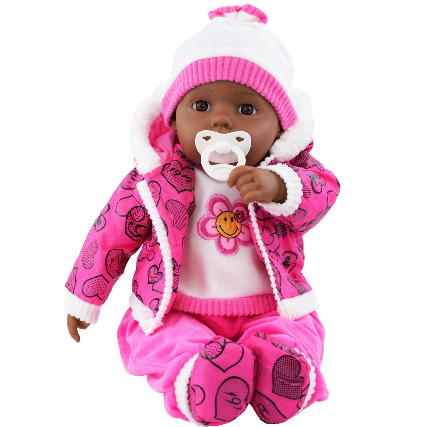 Bibi Black Girl Baby Doll Toy With Dummy & Sounds