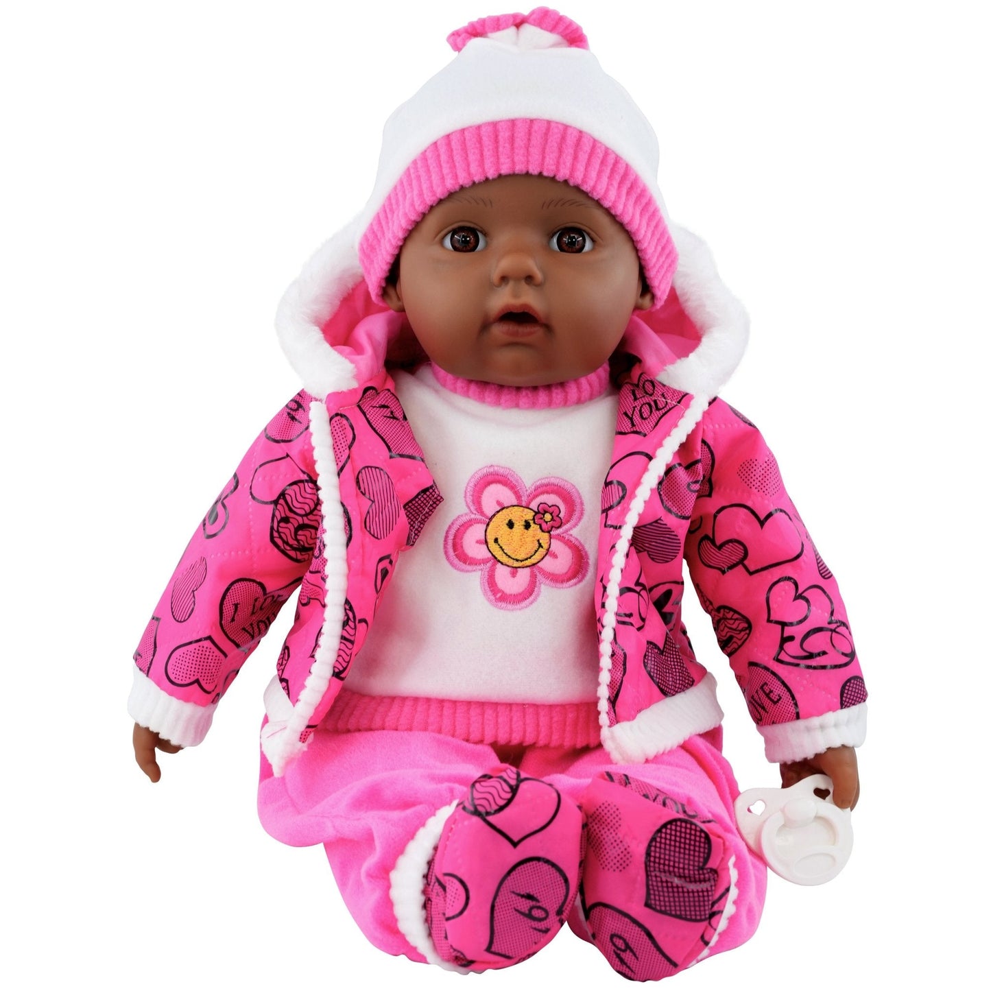 Bibi Black Girl Baby Doll Toy With Dummy & Sounds