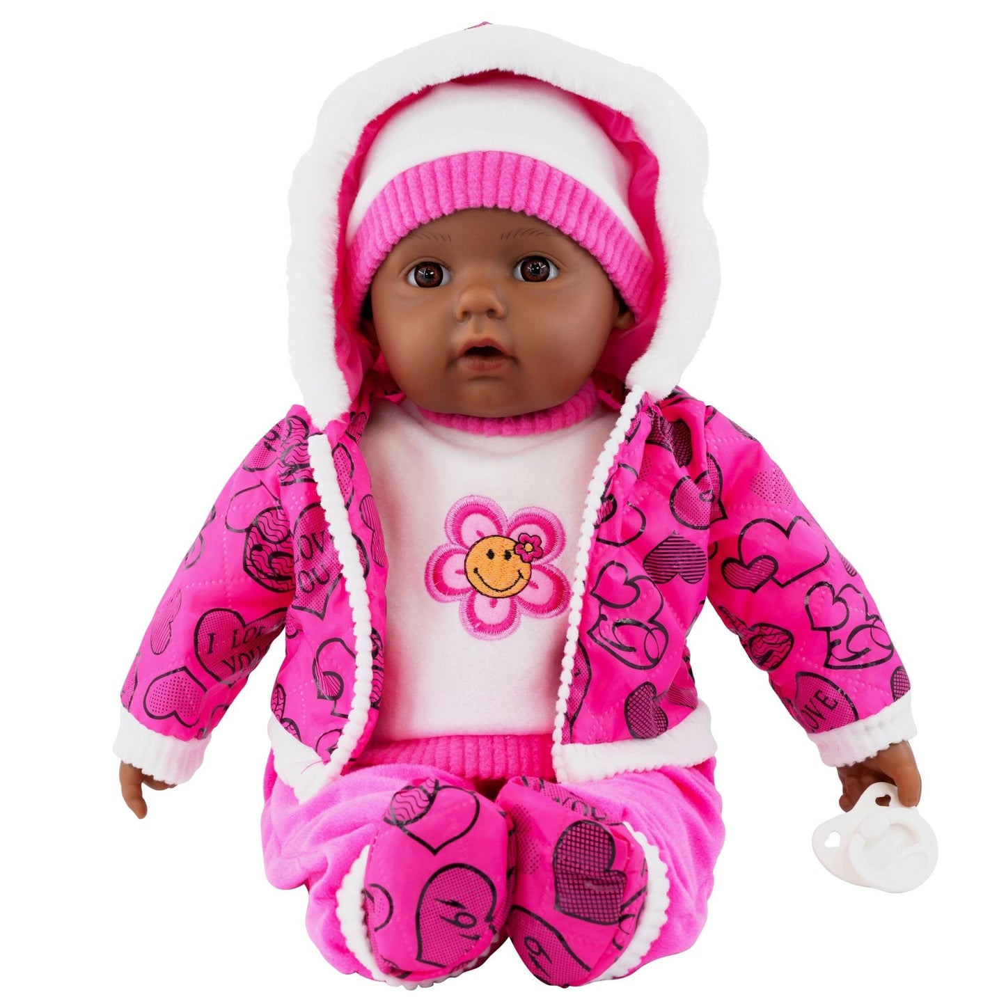 Bibi Black Girl Baby Doll Toy With Dummy & Sounds