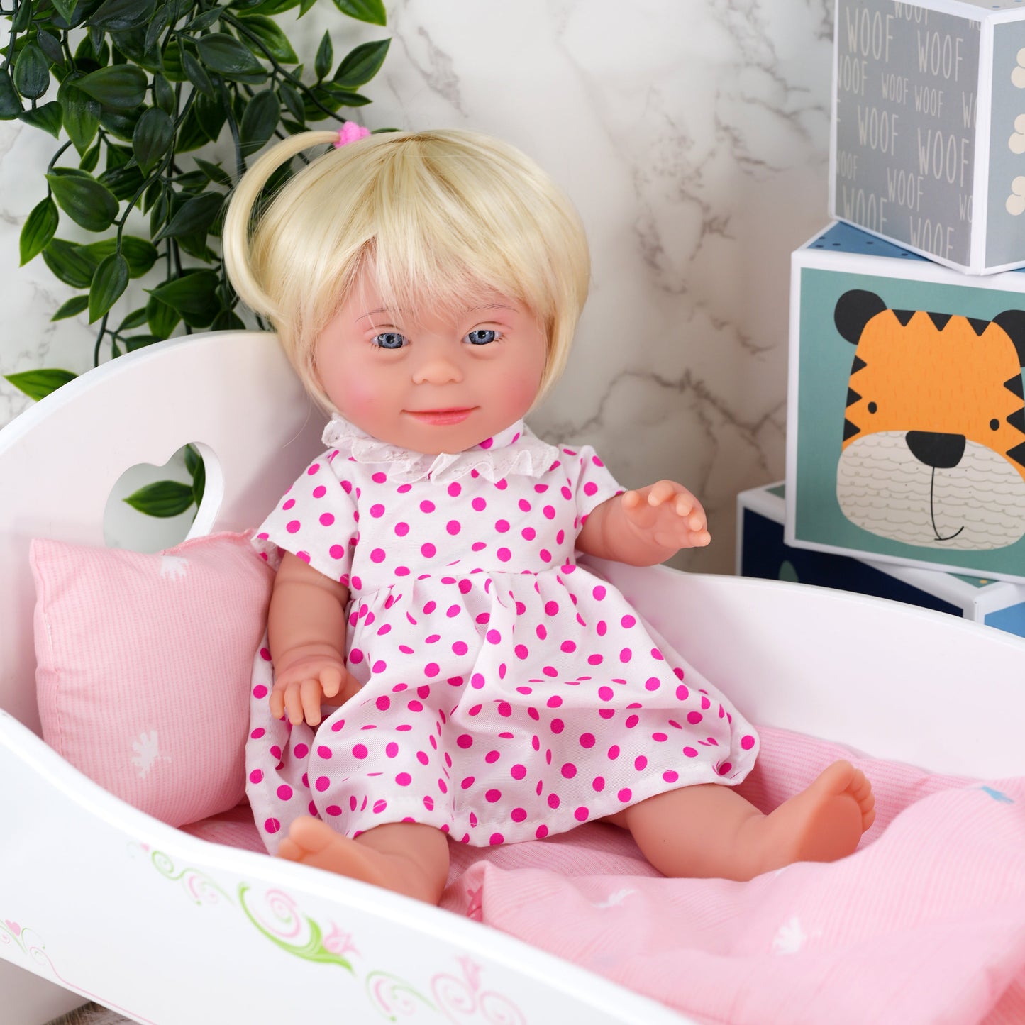 Blonde Baby Girl Dolls with Down Syndrome