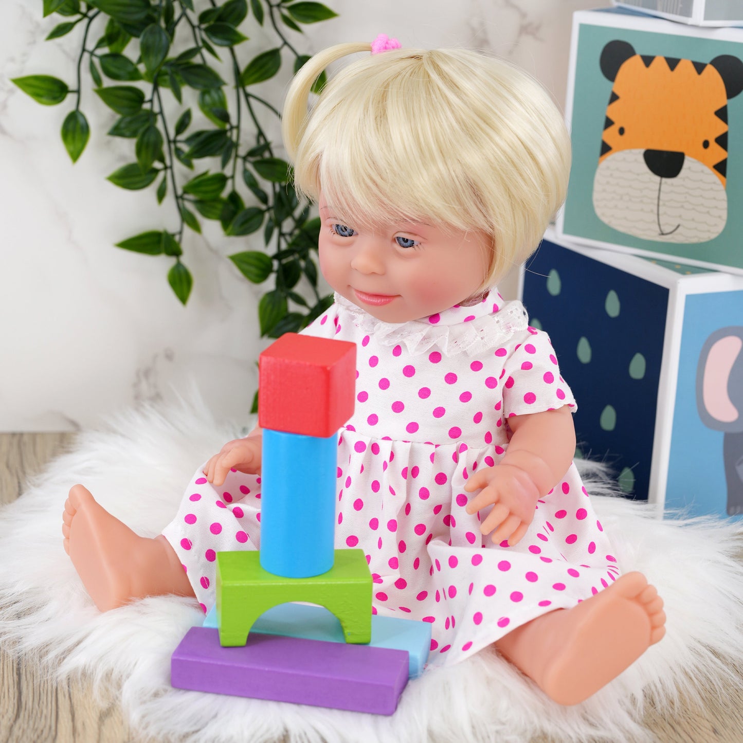 Blonde Baby Girl Dolls with Down Syndrome