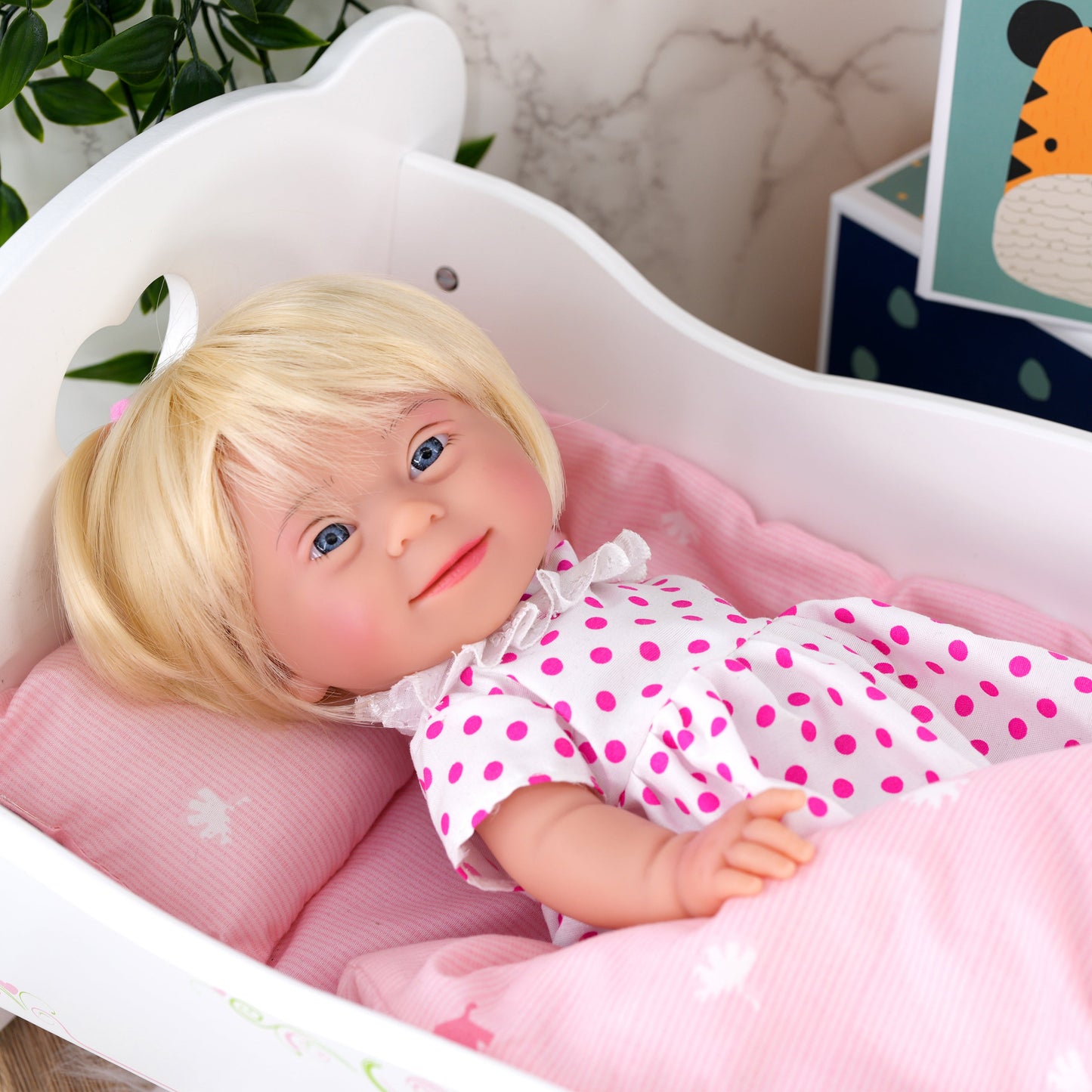 Blonde Baby Girl Dolls with Down Syndrome