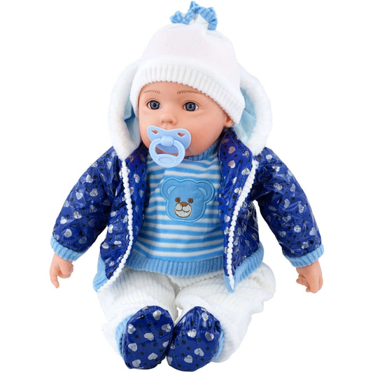 Blue Bibi Baby Doll Toy With Dummy & Sounds