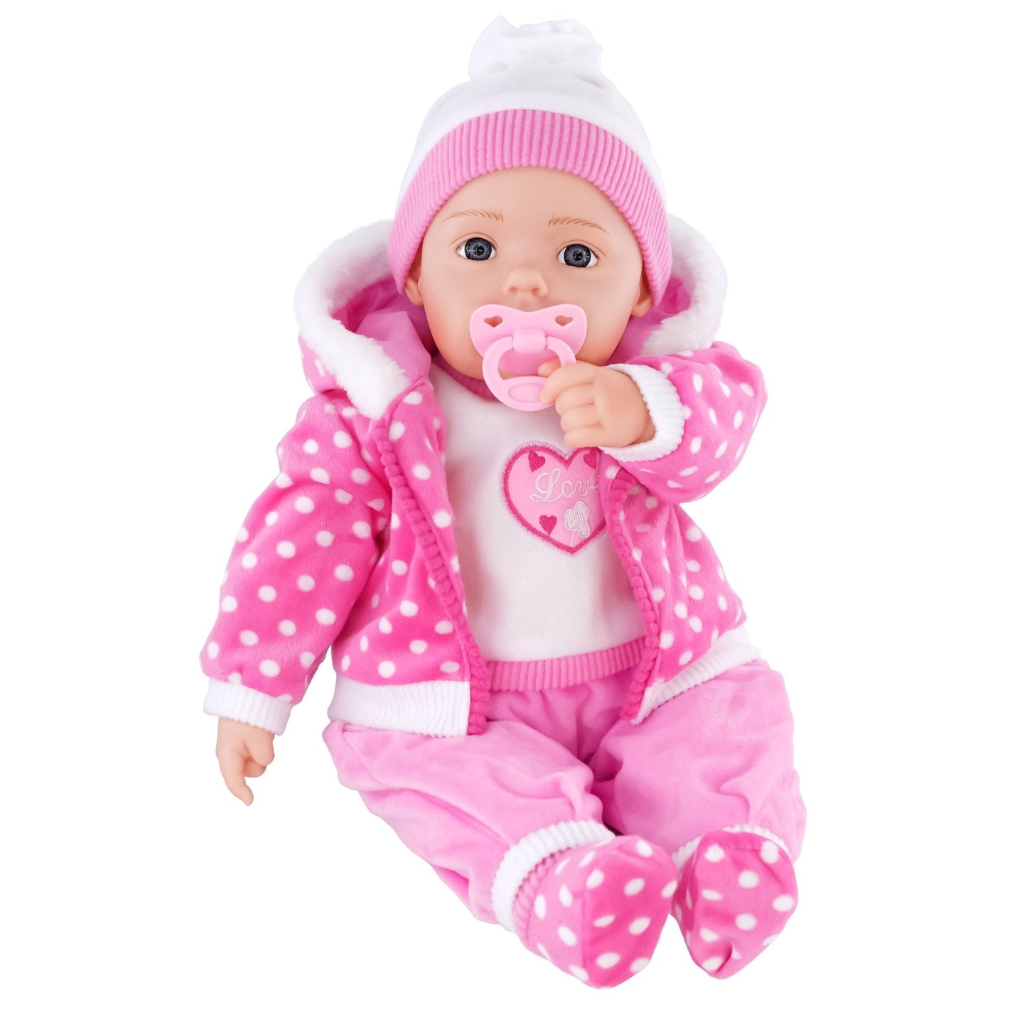 Candy Pink Bibi Baby Doll Toy With Dummy & Sounds