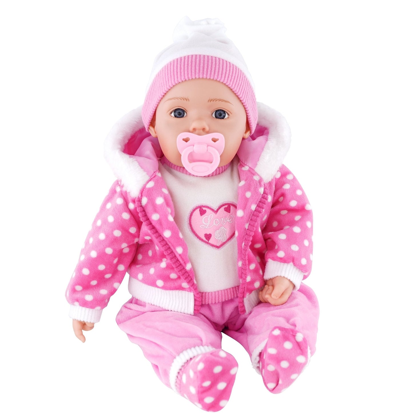 Candy Pink Bibi Baby Doll Toy With Dummy & Sounds