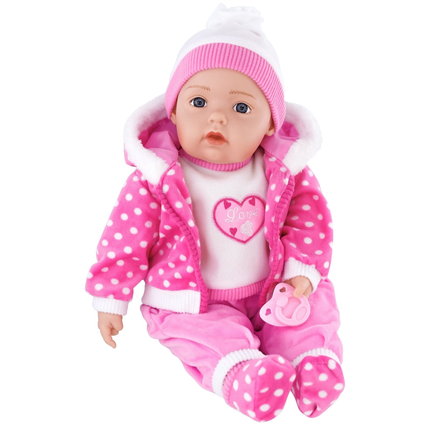 Candy Pink Bibi Baby Doll Toy With Dummy & Sounds