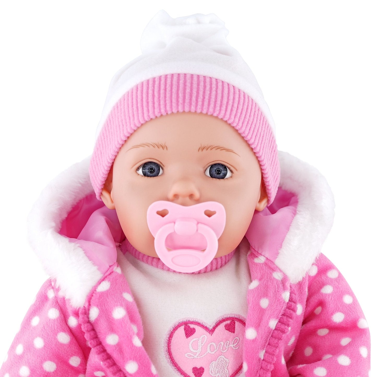 Candy Pink Bibi Baby Doll Toy With Dummy & Sounds