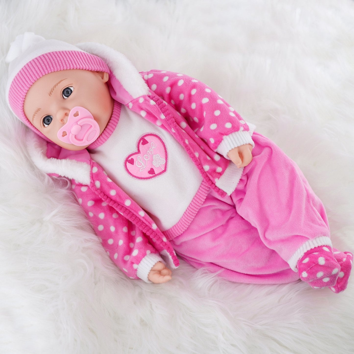 Candy Pink Bibi Baby Doll Toy With Dummy & Sounds