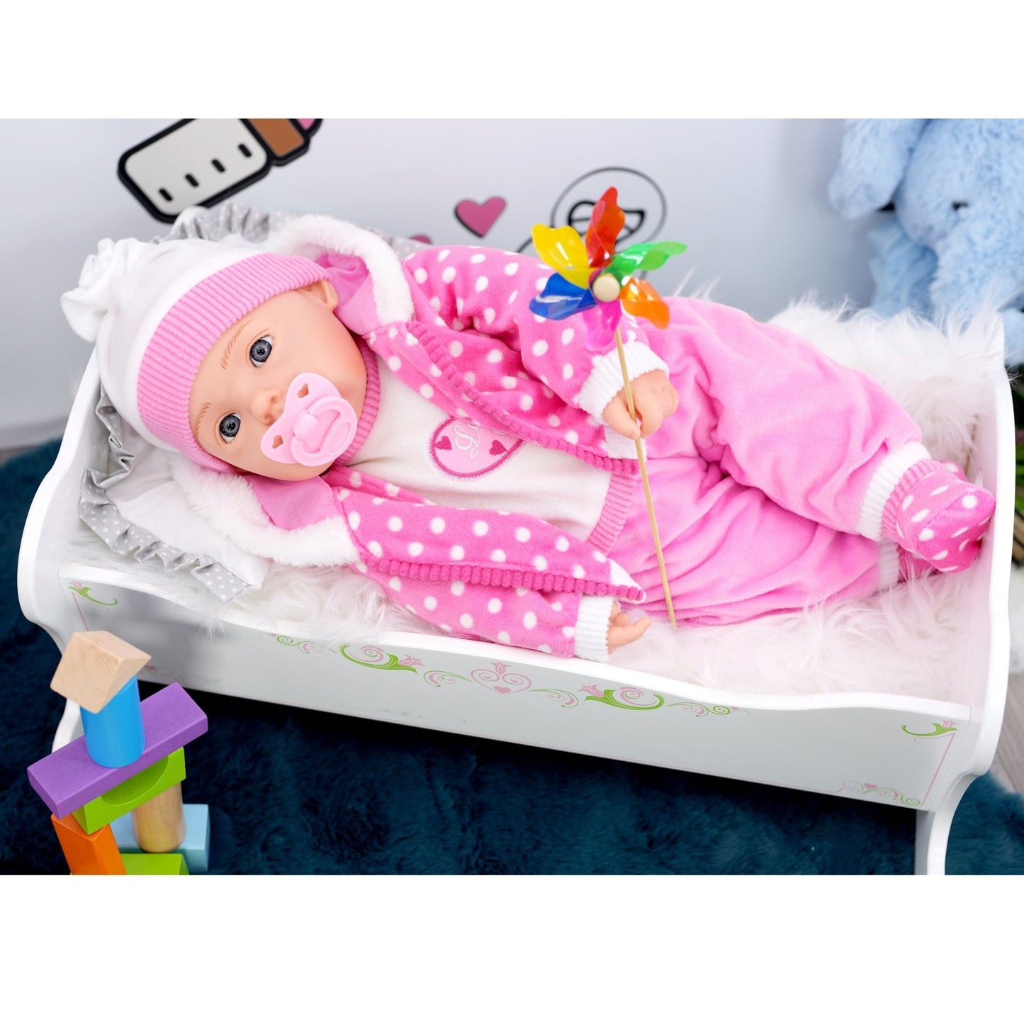 Candy Pink Bibi Baby Doll Toy With Dummy & Sounds