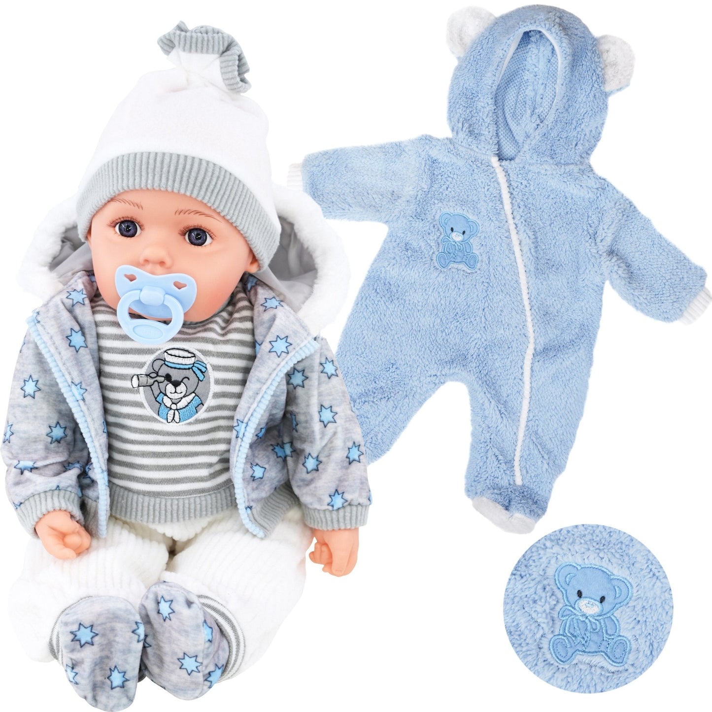 Grey Bibi Baby Doll + Extra Outfit