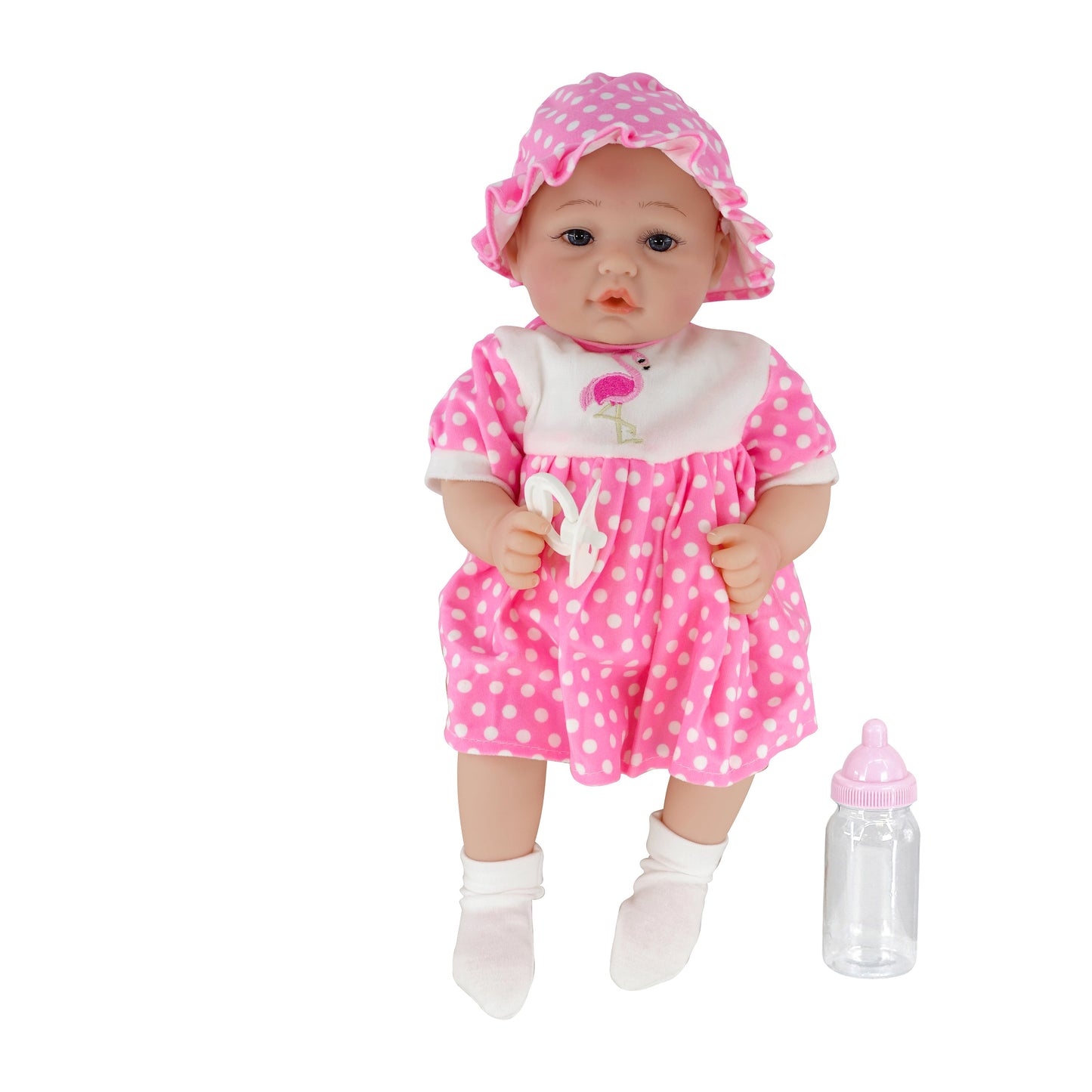 Lifelike Reborn Baby Girl Doll with Open Eyes 17"