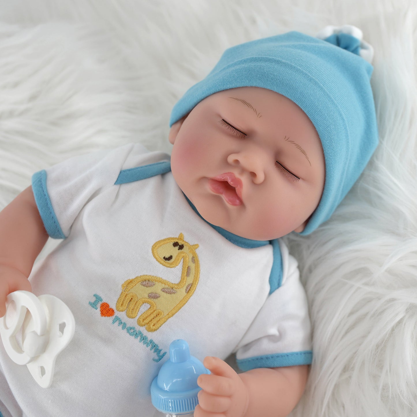 Lifelike Reborn Baby Sleeping Boy Doll 17"