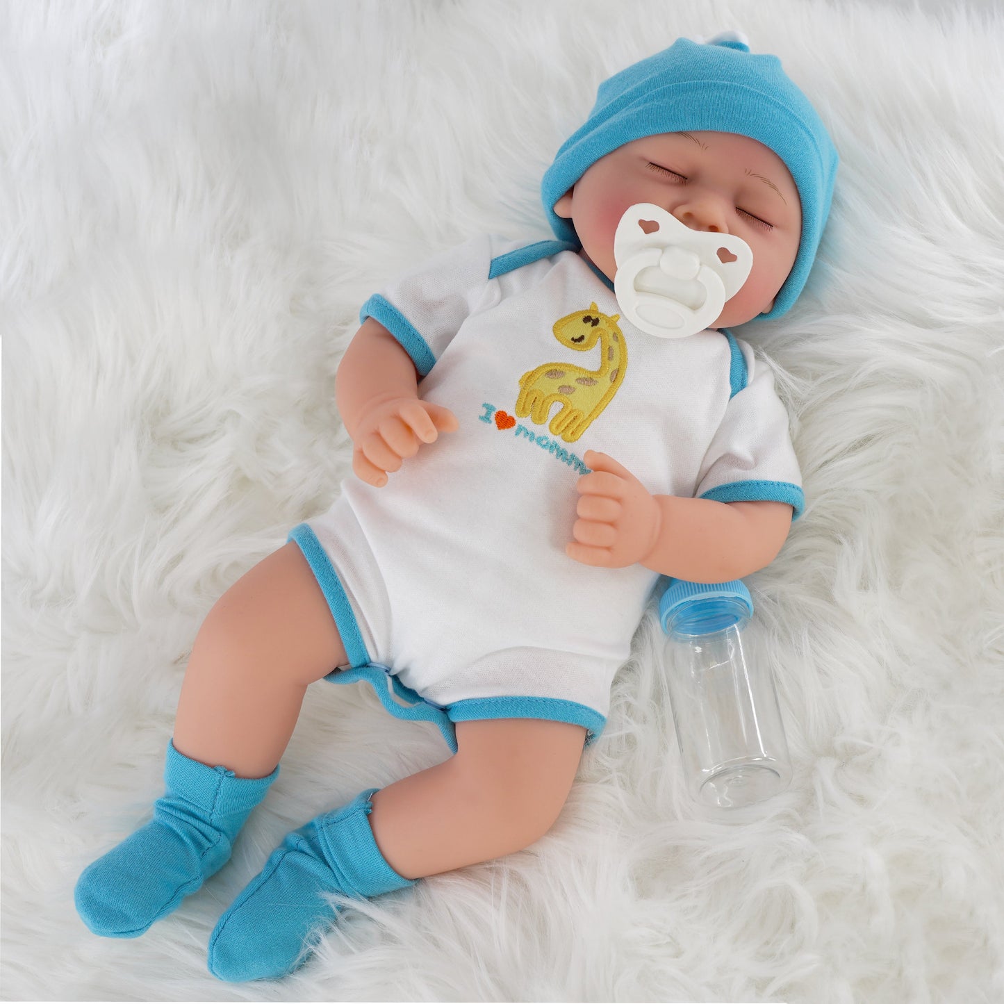 Lifelike Reborn Baby Sleeping Boy Doll 17"