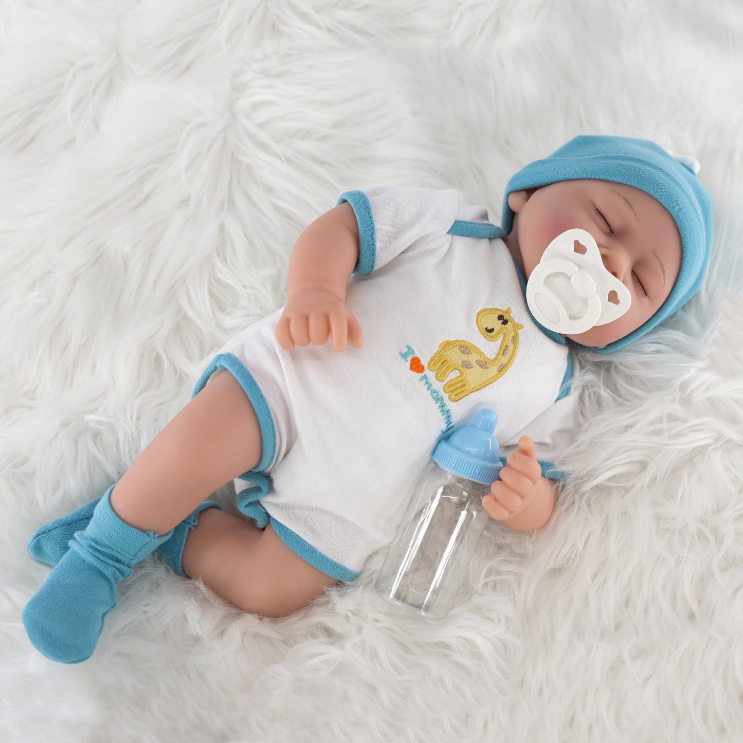 Lifelike Reborn Baby Sleeping Boy Doll 17"