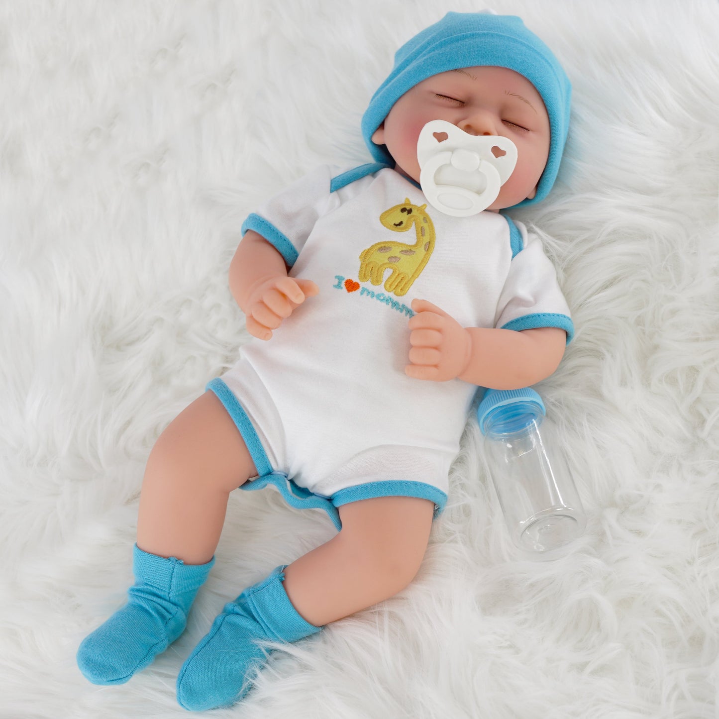 Lifelike Reborn Baby Sleeping Boy Doll 17"