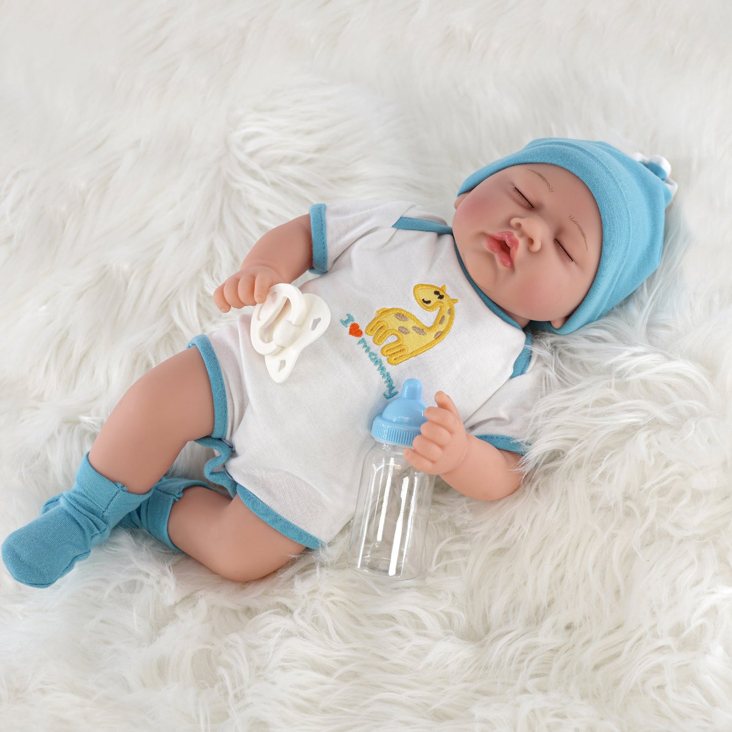 Lifelike Reborn Baby Sleeping Boy Doll 17"