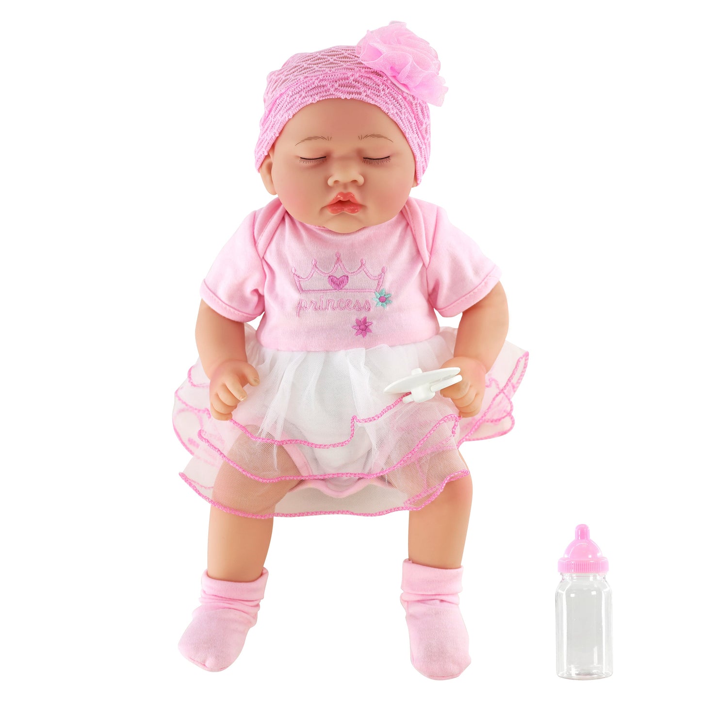 Lifelike Reborn Baby Sleeping Girl Doll 17"