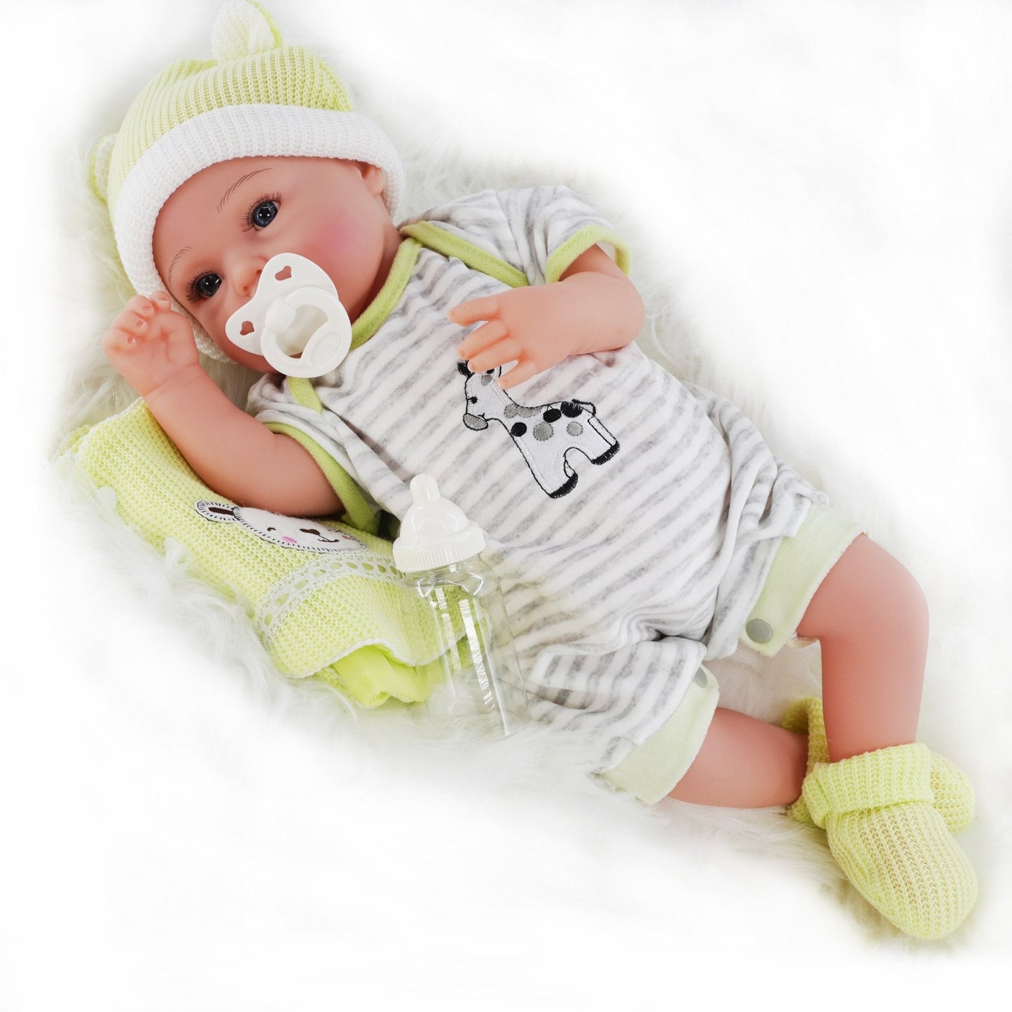 Reborn Baby Boy Doll with Open Eyes