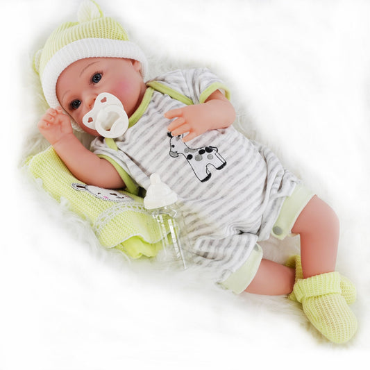 Reborn Baby Boy Doll with Open Eyes