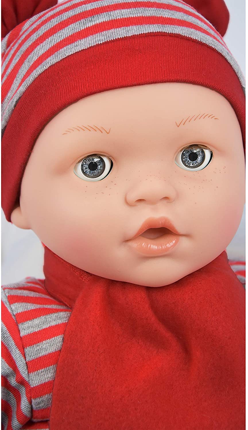 Sleeping Boy Dolls with Freckles, Sounds and Dummy