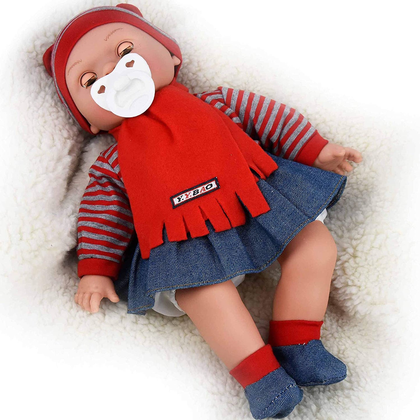 Sleeping Girl Dolls with Freckles, Sounds and Dummy